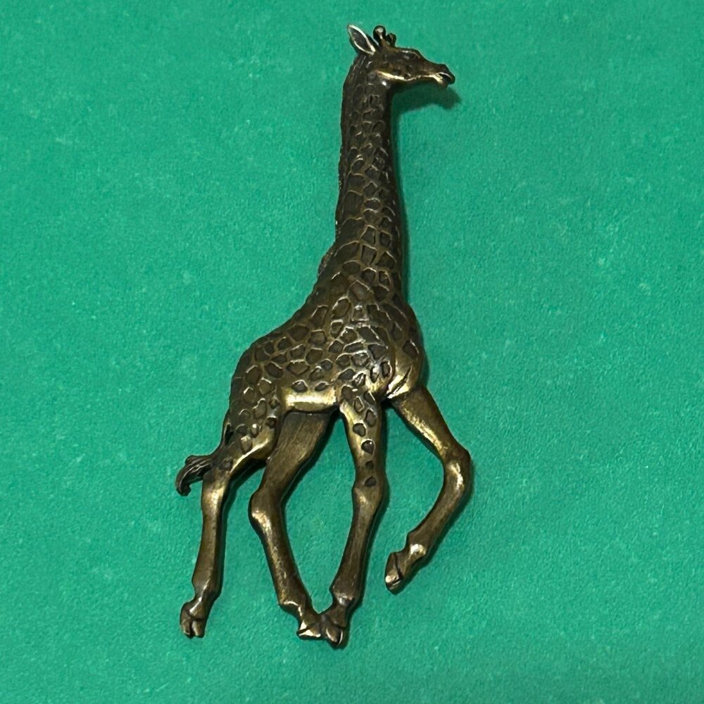 Vintage JJ‎ Jonette bronze Giraffe Brass Late 70's/early 80's LARGE Statement